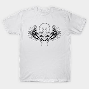 Mystical Scarab Dotwork Drawing T-Shirt